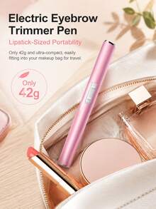 Electric Eyebrow Trimmer, Women's Multi-Function Facial Hair Remover, Portable Painless Grooming Tool, Suitable For Eyebrows, Underarms, Legs, Arms, Compact Aluminum Alloy Design, Comes With Comb And Cleaning Brush - A - View 10