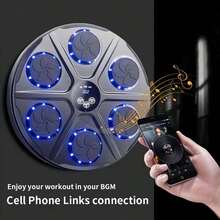 Adult Interactive Fitness And Reflex Training Equipment, Wall-Mounted Boxing Machine, Smart Wireless Music Boxing Machine, Wall-Mounted Boxing Training Equipment, Suitable For Home, Indoor And Gym Use - Multicolor - View 6