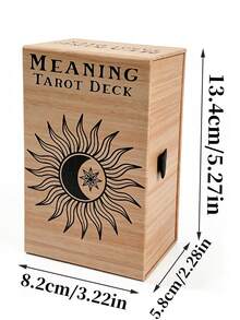 1 BoxMeaning Tarot Deck, 78 Cards, Self-Discovery Divination Set With Guidebook,Gift Box Set, Ideal For Personal Growth - Multicolor - View 12