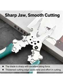 1pc Foldable Multi-Function Industrial Grade Electrician Wire Stripper - High Carbon Steel Durable Precision Tool, Supports Stripping, Cutting, Crimping, Essential For Electrical Repair Work And Home Electrician Use - Foldable Wire Strippers - View 10