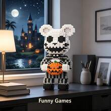 Personalized Creative Halloween Series Collection, 2000+ Pieces, Room Creative Decoration, Desktop Ornament, Halloween Gift, Birthday Gift, Christmas Gift, Graduation Gift, Best Friend Gift, Couple Gift, New Year Gift, Suitable For Everyone - Multi-color/ys1673/Halloween Bear - View 5