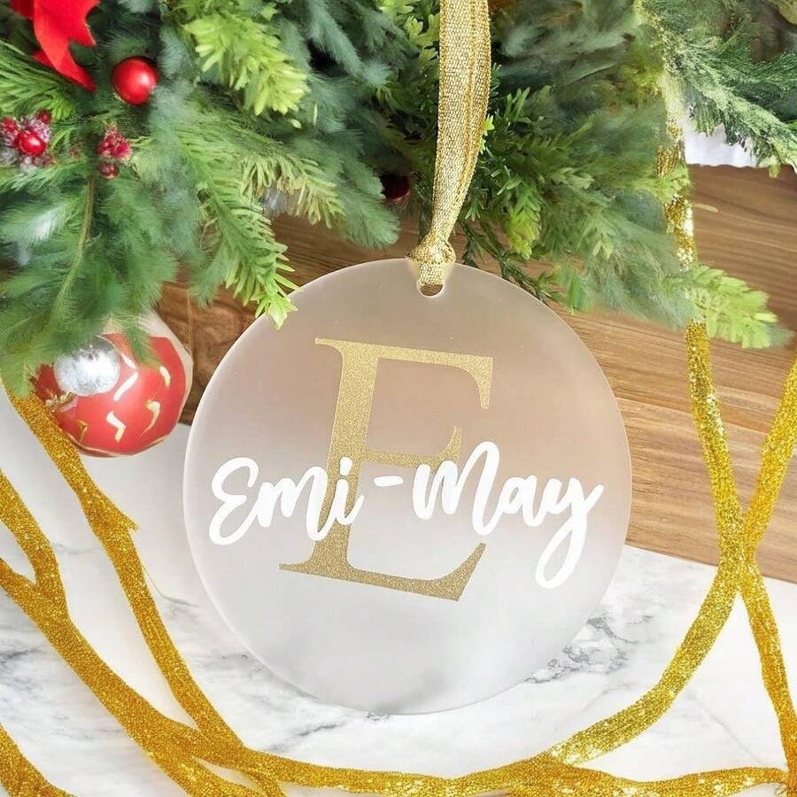 Hiasan Natal Akrilik Bulat Buram Kosong, Cakram Bundar Matte dengan Lubang Gantung, Bahan Kerajinan DIY Belum Selesai untuk Dekorasi Pohon Natal, Stiker Vinil, Kaligrafi Tangan, Ukiran, Perlengkapan Pesta Liburan - bawaan - View 1