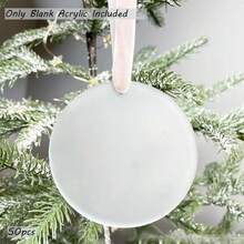 Hiasan Natal Akrilik Bulat Buram Kosong, Cakram Bundar Matte dengan Lubang Gantung, Bahan Kerajinan DIY Belum Selesai untuk Dekorasi Pohon Natal, Stiker Vinil, Kaligrafi Tangan, Ukiran, Perlengkapan Pesta Liburan - bawaan - View 10