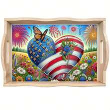 1pc Wooden Frame Tool Wooden Tray Set, Includes Starfish, Shell, Flower, Owl Patterns And Irregular Shapes, Jewelry Tray, Home Desktop Decor Gift Ornament - A - View 11