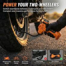 150PSI Portable Air Pump With Digital Pressure Gauge, LED Light, USB Charging And Rechargeable Lithium-Ion Battery, Wireless Design, Suitable For Cars, Bicycles, Motorcycles And Sports Balls, 1500mAh - A - View 5