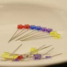 100Pcs Colorful Transparent Creative Five-Pointed Star Shaped Large Head Pins, Handmade Decoration Positioning Pins, Sewing Accessories, Sewing Pins, Used For Bouquets, Gift Decoration, Fabric Pins For Sewing Crafts - Multicolor - View 10