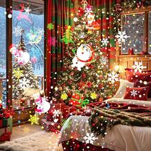 1PC Christmas Halloween Projection Light, LED Rotating Effect Decorative Light, Atmosphere Decorative Light, USB Power Supply, Indoor Decoration, Party Atmosphere, Home Decoration, Suitable For Christmas And Halloween Decoration, Gifts - Black - View 6