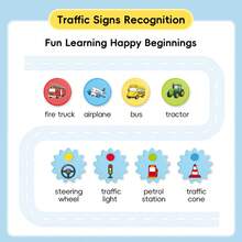 Kids Traffic Logic Slide Puzzle Toy, 96 Challenges 4Color Matching Brain Game, Portable Travel Educational Logical Thinking Training Board Game For 3+ - Multicolor - View 8