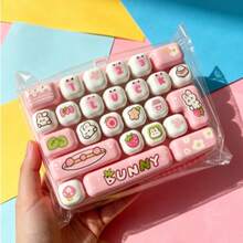 Gantungan Kunci Mainan Keyboard Pereda Stres 26 Tombol, Liontin Keyboard Mainan Kreatif Tekan Jari Ukuran Besar - Cocok Sebagai Hadiah Kecil untuk Pesta Liburan, Gantungan Kunci Keyboard Mini Buku Harian Hewan 26 Tombol, Gantungan Tas Mainan Tombol Pereda Tekanan Portabel, Hadiah Pereda Kecemasan (Pola Huruf/Variasi Warna Acak Adalah Normal/Dikirim Secara Acak) - MultiWarna - View 5