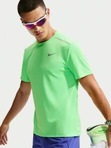 Nike Men's AS M NK DF UV MILER SS Short Sleeve Knit Collarless T-Shirt TIF2083-336 - Mint Green - View 6