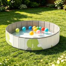 1pc 47.2" X 11. Pit, Adam Green-Forest Green, Extra Large Foldable Thickened PVC Material Ocean Ball Pit, No Inflation Needed Water Play Swimming Pool, Birthday Party Indoor/Outdoor Gift Fence Ball Pit (Approx. 120x30cm), Balls Not Included - C - View 3