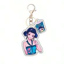 Hasbro 1PC K‑POP Themed Acrylic Key Ring, Double Tag Design Bag Charm, Collectible Decorative Pendant - Multiple Styles - View 8