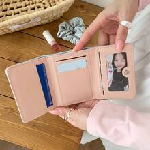 Cute Puppy Embroidered Polka Dot Tri-Fold Wallet With Multiple Card Slots And Photo Window - Multicolor - View 8