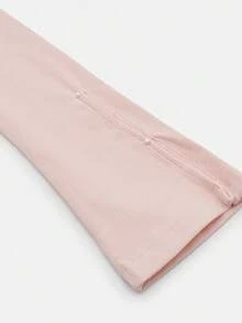 Adidas Originals Women's P TEE LS Long Sleeve Knit Collarless T-Shirt TLK6119 - Baby Pink - View 5