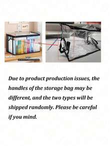 1/2 صندوق تخزين PVC شفاف شديد التحمل، قابل للطي مع نافذة شفافة، مناسب للكتب والألعاب والقرطاسية والوجبات الخفيفة، توفير المساحة في المنزل والفصل الدراسي، خيار هدية عملية للعطلات، ديكور غرفة النوم، موسم العودة إلى المدرسة، تخزين خارجي (نمط السحاب عشوائي) - متعدد الألوان - مشاهدة 12