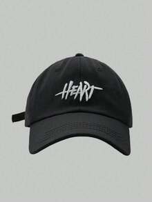 1pc Women's Colorful Embroidered Baseball Cap With 'Heart' Letter, Fashionable Design, Spring And Summer Sunshade Cap - A - View 11