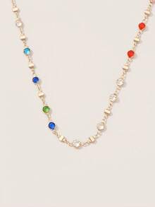Valisandre 1pc Bohemian Style Colorful Beaded Body Chain, Alloy Waist Chain, Versatile For Party, Vacation, Photography, Gift, Daily Wear - Multicolor - View 2