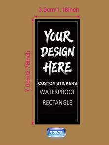 1/32/72/104pcs Custom Printed Rectangle Labels For Bottle, Personalized Waterproof Rectangular Stickers, Customized Printed Rectangle Label For Candles, Jars, Packaging Seals, Product Labels, Rectangle Sticker For Business Logo - Multicolor - View 87