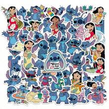 50pcs Lilo & Stitch Cartoon Anime Stickers, Featuring Stitch, Lilo, Nani, Dr. Jumba, Pleakley Patterns, Suitable For Luggage, Laptop, Notebook And Diary, PVC Waterproof - Multicolor - View 1