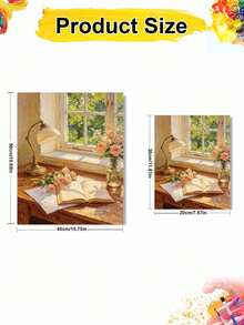 DIY Digital Oil Painting By Number, Desk By The Window, Art Handicrafts Set For Bedroom Decor And Art Wall Decoration, Best Gift For Family And Friends, Holiday Gift - Sets - View 4