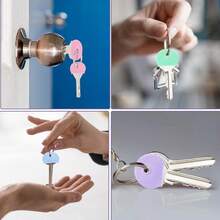 10/5/3/2/1pc Key Caps, Plastic Key Covers, Colorful Key Caps, Suitable For Home Keys, Office, Residential Keys, Key Head Protective Covers, Key Identifiers, Small Key Cap Labels, Easy Identification, Colorful Key Covers, Elastic Key Covers, Silicone Key Covers, Key Identification - Multicolor - View 7