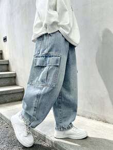 Toddler Boy Spring Workwear Denim Jeans Summer Fashion New Style - Blue - View 2