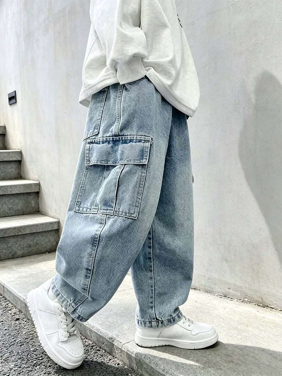 Toddler Boy Spring Workwear Denim Jeans Summer Fashion New Style - Blue - View 1