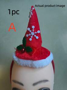 1 قطعة عصابة رأس حفلة عيد الميلاد بأسلوب قبعة فرو، مناسبة لحفلات العطلات والأزياء والإكسسوارات اليومية وزينة الشعر - متعدد الألوان - مشاهدة 11