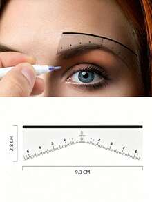 50/25pcs/Bag Disposable Eyebrow Ruler Self-Adhesive Sticker Brow Mapping Guide Microblading Eyebrow Auxiliary Stencil Sticker - Multicolor - View 3