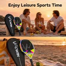 3K Carbon Fiber Padel Tennis Racket Lightweight Paddle Racquet With Carry Bag For Beginner & Intermediate Players - Multicolor - View 7