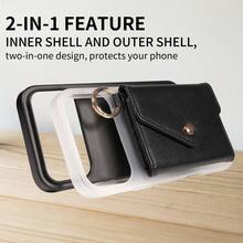 eaacaa Crossbody Wallet Phone Case With Multiple Card Slots And Coin Pocket, PU Leather With Pearl Chain Strap, Kickstand And Anti-Demagnetization, Suitable For Men And Women For Daily Commute/Shopping/Business Travel, Ideal Gift For Friends/Lovers/Family, Compatible With Apple 18 Pro Max/18 Pro/18/17e/17 Pro Max/16 Pro Max/16 Pro/16 Plus/15 Pro Max/15 Plus/13 Pro Max - Black - View 5