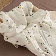 2pcs Newborn Fine Cotton Swaddle Blankets, Breathable Soft Receiving Blankets, Swaddle Wrap Burp Cloths, Essential Baby Baptism Supplies - Multicolor - View 7