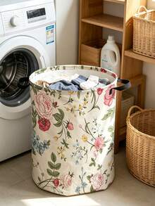 Multi Functional Large Laundry Basket/Dirty Clothes Basket,Laundry Hampers Bags,Printed Pattern Shape-Foldable Circular Clothes Basket,Portable Laundry Bag,For Bathroom/Bedroom,Dormitory,Housewarming Gift - Multicolor - View 8