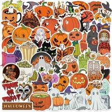 50Pcs Halloween Pumpkin Ghost Stickers, Spooky Cartoon Decals, Waterproof Sticker Pack For Water Bottle Laptop Scrapbook DIY Decor - 50pcs/set - View 9