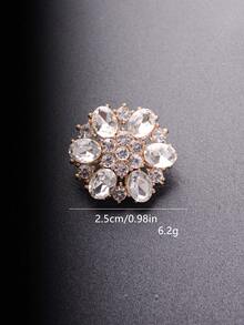 4PCS Crystal Rhinestone Hand-Sewn Buttons Flower Shape Decorative Buckles For Women Coats Dresses Jackets Formal Wear Clothing Repair - Multicolor - View 20