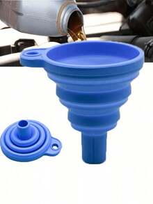 Engine Funnel Car Universal Silicone Liquid Funnel Washer Fluid Change Foldable Portable Auto Engine Oil Petrol Change Funnel - A - View 6