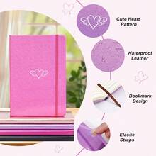 Elegant Shiny Sequin A5 Hardcover Notebook, Cute Heart Pattern College Ruled Journal, Diary Gift For Girls And Women, Suitable For Office Note-Taking - Multicolor - View 12