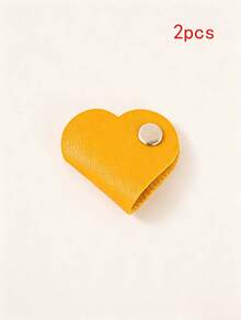 Heart-Shaped Faux Leather Cable Organizer, Multi-Color Earphone And Cable Storage Box, Battery-Free Cable Management Clip, Unisex Cable Organizer Set - New Arrival - View 26