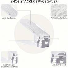 Adjustable Height Shoe Rack Storage Box, Closet Shoe Organizer, Suitable For Entryway, Hallway, Living Room, Bedroom, Bathroom, Very Space-Saving - Multicolor - View 4