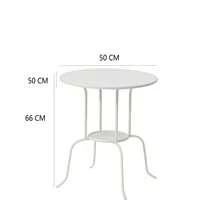 A Small Round Table On The Outdoor Balcony, A Coffee Table For Casual Conversation, And A Simple Dining Table In The Courtyard Of A Popular Milk Tea Shop. - CJ-48049 Coffee Table - View 5