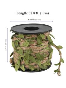 5m/Roll Jute Rope - Heavy Duty Hemp Rope With Green Leaf Pattern And Geological Texture, Rustic Style Rope, Perfect For Wedding, Bedroom, Garden And Party Decoration, Suitable For Gardening, Handicrafts, DIY Projects, Gift Wrapping, Home Decor - Jute Fiber Rope, Christmas Decoration, Christmas Gift Wrapping Rope (1/5m) Optional - Multicolor - View 13