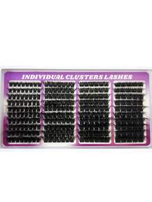 HBZGTLAD 40-Row A-Cluster False Eyelashes, Fluffy Pointed Lash Clusters, Volume Single Clusters, Segmented Lash Extensions, Pointed Lash Clusters, DIY Mixed Lengths, 0.07 Thickness, C/D Curl, Thick Eyelashes, Russian Curl, Wispy, Personal Lash Extensions, Reusable - View 10