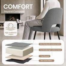 Modern White Marble Extendable Kitchen Table With Corduroy Upholstered Chairs For Dining Room, Kitchen - Grey Table + Grey Chair - View 4