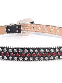 1pc Sparkling Rhinestone Belt Street Fashion Suitable For Plus Size Women And Men - Perfect For Western Cowgirl And Cowboy Outfits, Dresses And Jeans - Multicolor - View 4