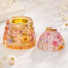 Honeycomb Aromatherapy Burner Silicone Mold Set, Multi-Functional Pen Holder Flower Pot Epoxy Resin Mold, Handmade Gypsum Resin Mold Set With Gold And Silver Incense Burner Bowl - B15A-48+49 Honeycomb Mold Set - View 6