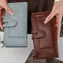 Women's Long Wallet, Fashionable Minimalist Magnetic Closure Wallet, Multi-Card Slot Zipper Clutch, Suitable For Daily Use, Perfect For Holiday Gifts - Multicolor - View 7