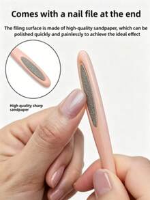 2pcs Professional Nail Cuticle Forks, Dual-Direction Deep V-Shaped Nail File For Repairing Nails, Unscented Comfortable Gourd Handle Design, Random Colors, Suitable For Home Spa, Nail Art, Removing Old Skin, Nail Companion Tool Share - Multicolor - View 3