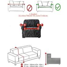 1 Buah Sarung Sofa Katun Lembut Kationik Anti Debu dan Anti Hewan Peliharaan, Jacquard Mewah Timbul dengan Pola Daun Besar Minimalis, Nuansa Warna yang Kaya, Tebal, Gaya Musim Gugur/Musim Dingin untuk Sofa 1/2/3/4 Dudukan - MultiWarna - View 14
