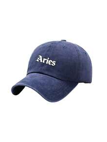 1Pc Unisex 12 Zodiac Sign Print Outdoors Fashionable Leisure Washed Baseball Cap, Adjustable Outdoor Sun Protection Casual Hat - Navy Blue - View 17
