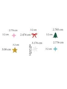 100pcs/Pack Christmas Iridescent Star Confetti, Party Decoration Confetti, Star Snowflake Tree-Shaped Paper Confetti, Holiday Atmosphere Supplies, Tabletop Decoration Confetti, Suitable For Christmas Atmosphere Decoration - Multiple Styles - View 3